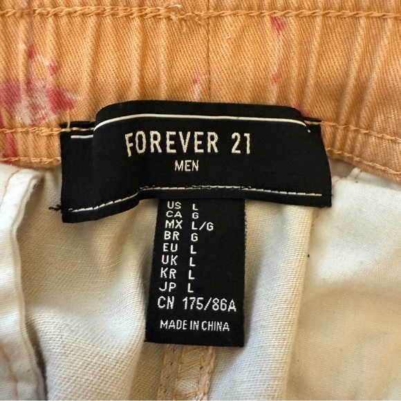 Forever 21 Flamingo Shorts Mens Large Cotton Pull On Retro Tropical 90s Vibe - Picture 4 of 8